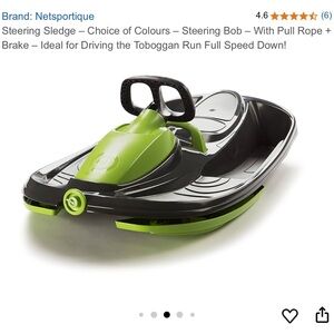 Sled Green and Black Steering Sledge